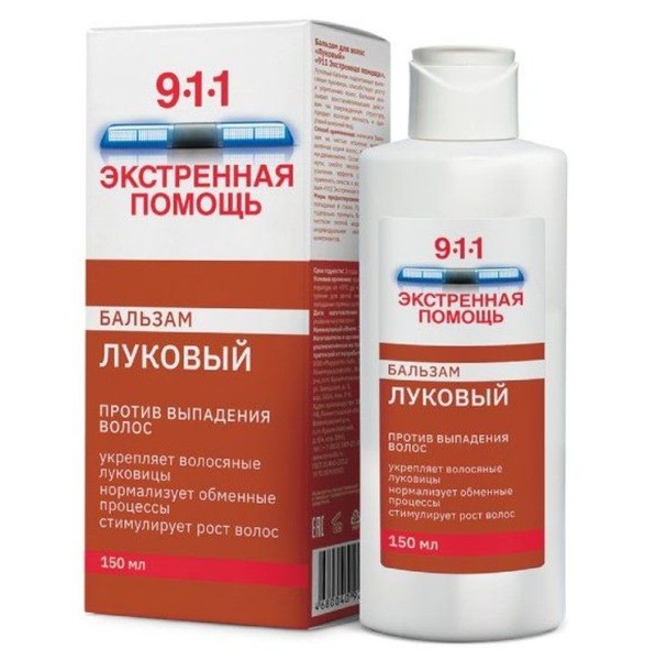 911 ЭКСТРЕННАЯ ПОМОЩЬ БАЛЬЗАМ Д/ВОЛОС ЛУКОВЫЙ БАЛЬЗАМ ДЛЯ ВОЛОС 150 МЛ №1