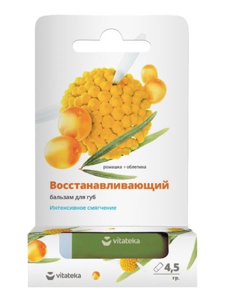 VITATEKA/ВИТАТЕКА БАЛЬЗАМ Д/ГУБ РОМАШКА/ОБЛЕПИХА ПОМАДА ГИГИЕНИЧЕСКАЯ 4,2 Г №1