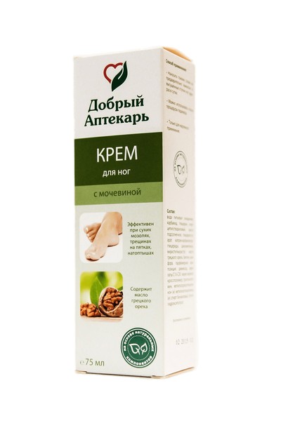 ДОБРЫЙ АПТЕКАРЬ КРЕМ Д/НОГ С МОЧЕВИНОЙ КРЕМ ДЛЯ НОГ  75 МЛ №1
