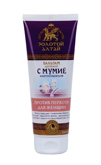 ЗОЛОТОЙ АЛТАЙ БАЛЬЗАМ-КОНДИЦИОНЕР ПРОТИВ ПЕРХОТИ С КЕТОКОНОЗОЛОМ/МУМИЕ КОСМЕТИЧЕСКИЙ БАЛЬЗАМ  250 МЛ №1
