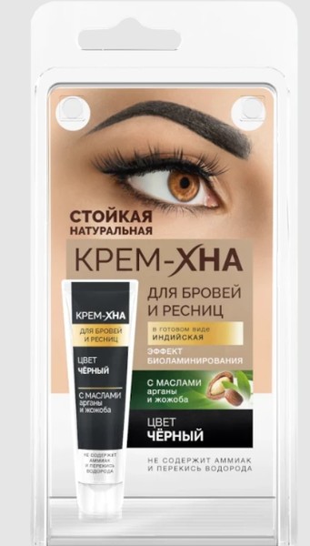 ФИТОКОСМЕТИК КРЕМ-ХНА Д/БРОВЕЙ И РЕСНИЦ ЧЕРНЫЙ МАСКА ДЛЯ ВОЛОС 5 МЛ №1