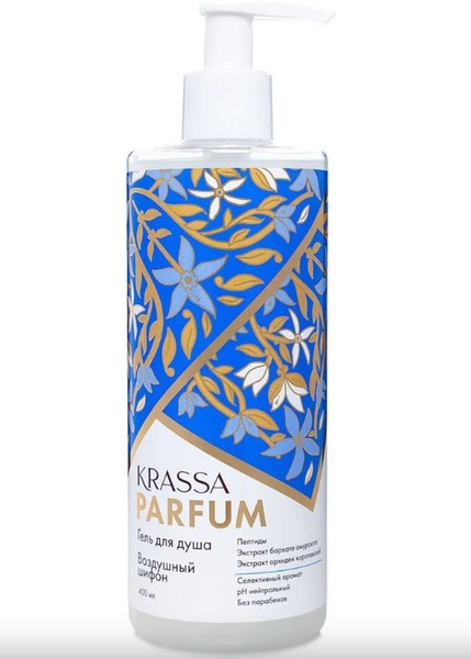 KRASSA PARFUM ГЕЛЬ Д/ДУША ВОЗДУШНЫЙ ШИФОН ГЕЛЬ ДЛЯ ДУША  400 МЛ №1