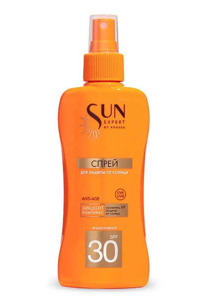 KRASSA SUN EXPERT СПРЕЙ Д/ЗАЩИТЫ ОТ СОЛНЦА SPF 30 КОСМЕТИЧЕСКИЙ СПРЕЙ  180 МЛ №1