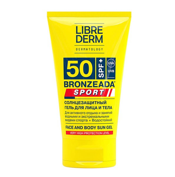 LIBREDERM BRONZEADA SPORT ГЕЛЬ СОЛНЦЕЗАЩИТНЫЙ ДЛЯ ЛИЦА И ТЕЛА SPF 50 КОСМЕТИЧЕСКИЙ ГЕЛЬ  150 МЛ №1