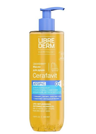 LIBREDERM CERAFAVIT МАСЛО Д/ДУША ЛИПИДОВОССТАНАВЛИВАЮЩЕЕ СМЯГЧАЮЩЕЕ ЦЕРАМИДЫ/ПРЕБИОТИК КОСМЕТИЧЕСКОЕ МАСЛО  400 МЛ №1