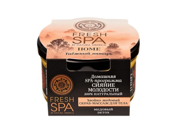 NATURA SIBERICA FRESH SPA HOME СКРАБ-ПИЛИНГ Д/ЛИЦА МЕДОВЫЙ ТАЕЖНЫЙ ЯНТАРЬ КОСМЕТИЧЕСКИЙ СКРАБ 75 МЛ №1