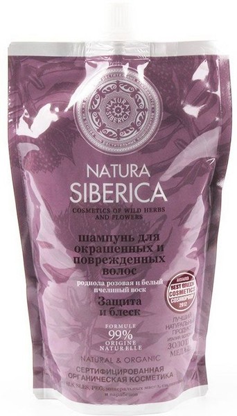 NATURA SIBERICA NATURAL&ORGANIC ШАМПУНЬ ДЛЯ ОКРАШЕННЫХ И ПОВРЕЖДЕННЫХ ВОЛОС ЗАЩИТА И БЛЕСК ШАМПУНЬ ДЛЯ ВОЛОС 500 МЛ №1