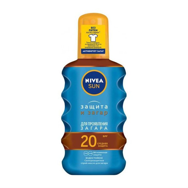 NIVEA SUN МАСЛО-СПРЕЙ Д/ЗАГАРА SPF20 КОСМЕТИЧЕСКОЕ МАСЛО 200 МЛ №1
