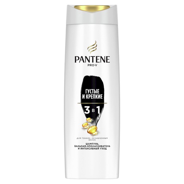 PANTENE PRO-V ГУСТЫЕ/КРЕПКИЕ ШАМПУНЬ/БАЛЬЗАМ/ИНТЕНСИВНЫЙ УХОД 3В1 ШАМПУНЬ 3 В 1 360 МЛ №1