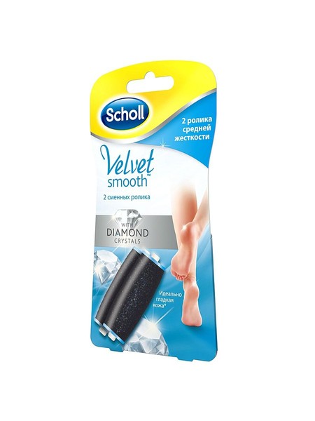SCHOLL VELVET SMOOTH НАСАДКИ РОЛИКОВЫЕ СМЕННЫЕ СРЕДНЕЙ ЖЁСТКОСТИ НАСАДКА №2