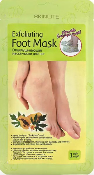 SKINLITE МАСКА-НОСКИ Д/НОГ ОТШЕЛУШИВАЮЩАЯ (РАЗМЕР 35-40) SL-275 МАСКА-НОСОЧКИ 50 Г №1
