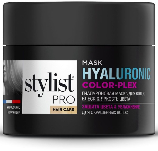 STYLIST PRO HAIR CARE HYALURONIC МАСКА Д/ВОЛОС БЛЕСК/ЯРКОСТИ ЦВЕТА ГИАЛУРОНОВАЯ МАСКА ДЛЯ ВОЛОС  220 МЛ №1