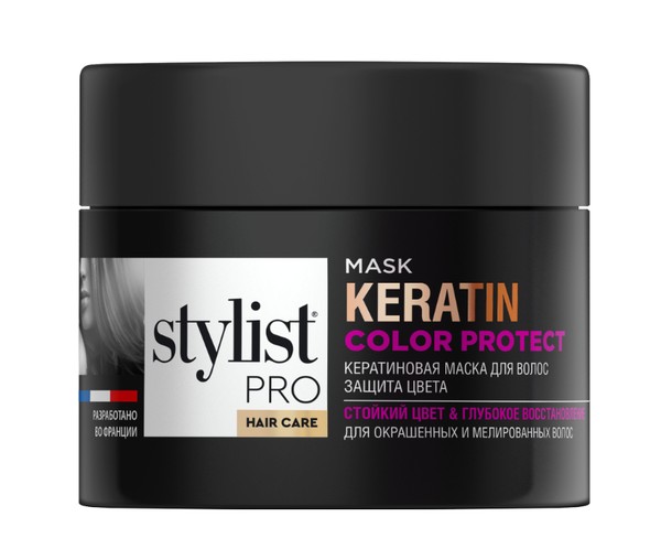 STYLIST PRO HAIR CARE KERATIN МАСКА Д/ВОЛОС ЗАЩИТА ЦВЕТА КЕРАТИНОВАЯ МАСКА ДЛЯ ВОЛОС  220 МЛ №1