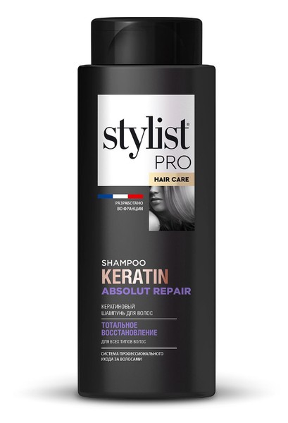 STYLIST PRO HAIR CARE KERATIN ШАМПУНЬ Д/ВОЛОС ТОТАЛЬНОЕ ВОССТАНОВЛЕНИЕ КЕРАТИНОВЫЙ ШАМПУНЬ ДЛЯ ВОЛОС  280 МЛ №1