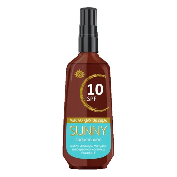 ТМА (АПРЕЛЬ) SUNNY МАСЛО ДЛЯ ЗАГАРА ВОДОСТОЙКОЕ SPF 10+ КОСМЕТИЧЕСКОЕ МАСЛО 150 МЛ №1