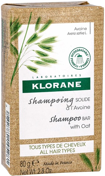 KLORANE ШАМПУНЬ БРУСКОВЫЙ С МОЛОЧКОМ ОВСА ШАМПУНЬ  80 Г №1