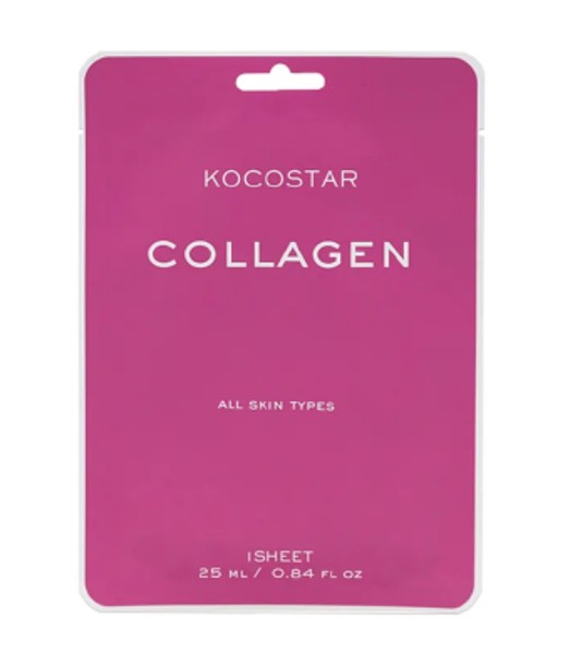 KOCOSTAR COLLAGEN МАСКА Д/ЛИЦА ДЛЯ ЭЛАСТИЧНОСТИ И УПРУГОСТИ КОЖИ С КОЛЛАГЕНОМ МАСКА ТКАНЕВАЯ 25 МЛ №1