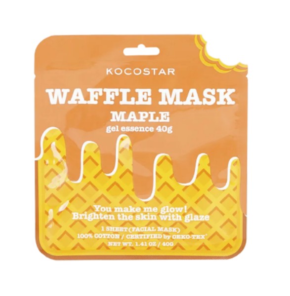 KOCOSTAR WAFFLE МАСКА Д/ЛИЦА ОМОЛАЖ КЛЕНОВ СИРОП МАСКА ТКАНЕВАЯ 40 Г №1