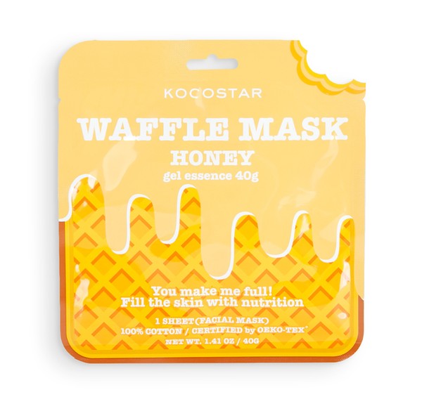 KOCOSTAR WAFFLE МАСКА ДЛЯ ЛИЦА ПИТАТЕЛЬНАЯ МЕДОВОЕ УДОВОЛЬСТВИЕ МАСКА ТКАНЕВАЯ 40 Г №1