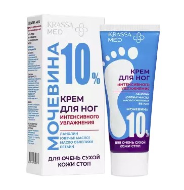 KRASSA MED КРЕМ Д/НОГ ИНТЕНСИВНОГО УВЛАЖНЕНИЯ КРЕМ ДЛЯ НОГ  75 МЛ №1