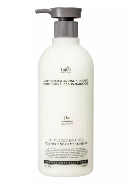 LADOR MOISTURE BALANCING ШАМПУНЬ Д/ВОЛОС БЕЗ СИЛИКОНА УВЛАЖНЯЮЩИЙ ШАМПУНЬ ДЛЯ ВОЛОС  530 МЛ №1