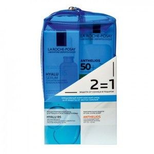 LA ROCHE-POSAY НАБОР (СЫВОРОТКА HYALU B5 30 МЛ + ANTHELIOS НЕВИДИМЫЙ ФЛЮИД SPF50+ 50 МЛ И КОСМЕТИЧКА) КОСМЕТИЧЕСКИЙ НАБОР    №1