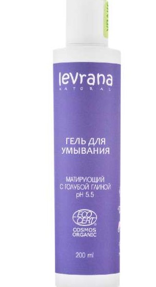 LEVRANA ГЕЛЬ Д/УМЫВАНИЯ ЛИЦА МАТИРУЮЩИЙ С ГОЛУБОЙ ГЛИНОЙ ГЕЛЬ ДЛЯ УМЫВАНИЯ 200 МЛ №1