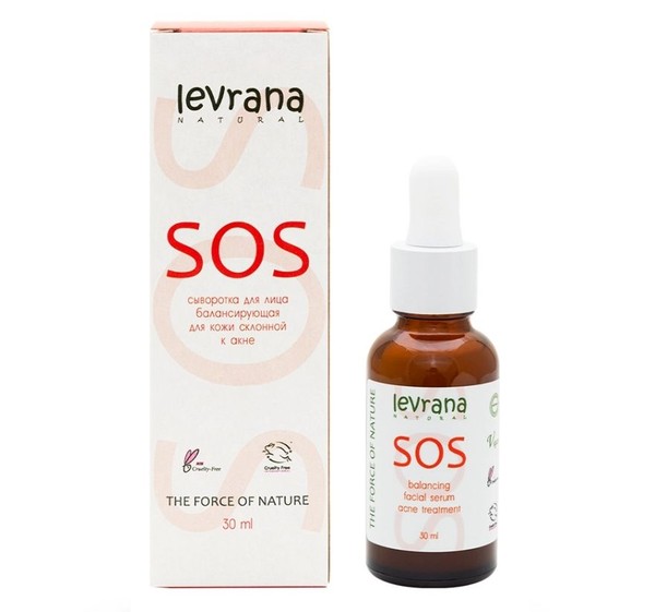 LEVRANA СЫВОРОТКА Д/ЛИЦА SOS БАЛАНСИРУЮЩАЯ КОСМЕТИЧЕСКАЯ СЫВОРОТКА 30 МЛ №1