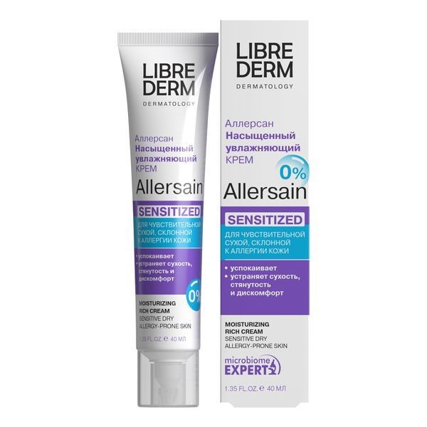 LIBREDERM ALLERSAIN КРЕМ Д/СУХОЙ/ЧУВСТВ КОЖИ УВЛАЖНЯЮЩИЙ НАСЫЩЕННЫЙ КРЕМ ДЛЯ ЛИЦА  40 МЛ №1