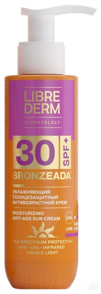 LIBREDERM BRONZEADA КРЕМ СОЛНЦЕЗАЩ ANTI-AGE УВЛАЖ SPF30 КОСМЕТИЧЕСКИЙ КРЕМ  150 МЛ №1