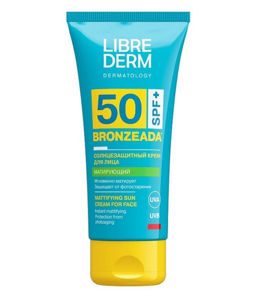LIBREDERM BRONZEADA КРЕМ СОЛНЦЕЗАЩ Д/ЛИЦА МАТИРУЮЩИЙ SPF50 КРЕМ СОЛНЦЕЗАЩИТНЫЙ  50 МЛ №1