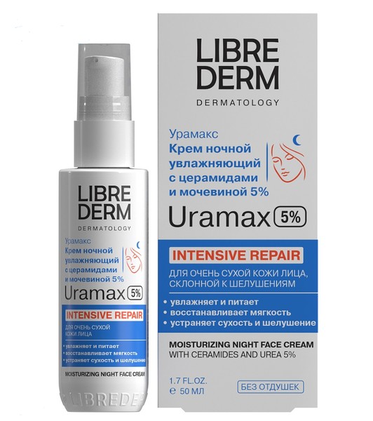 LIBREDERM URAMAX КРЕМ Д/ЛИЦА НОЧНОЙ УВЛАЖНЯЮЩ С ЦЕРАМИДАМИ/МОЧЕВИНОЙ 5% КРЕМ ДЛЯ ЛИЦА 50 МЛ №1