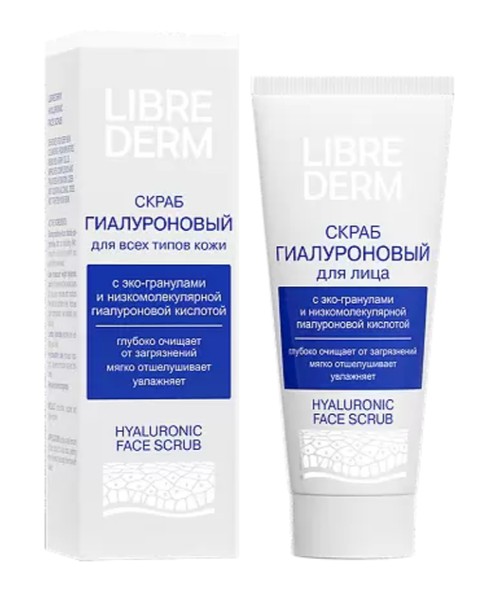 LIBREDERM HYALURONIC СКРАБ Д/ЛИЦА ГИАЛУРОНОВЫЙ С ЭКО-ГРАНУЛАМИ СКРАБ ДЛЯ ЛИЦА  75 Г №1