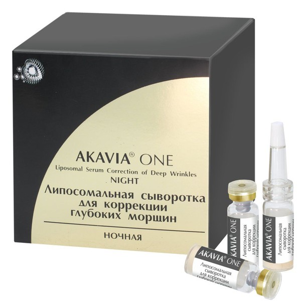 AKAVIA ONE НАБОР (СЫВОРОТКА НОЧНАЯ ЛИПОСОМАЛЬНАЯ ДЛЯ КОРРЕКЦИИ ГЛУБОКИХ МОРЩИН №20+ГЕЛЬ 50МЛ №2) КОСМЕТИЧЕСКИЙ НАБОР   №1