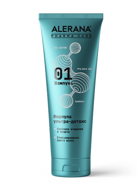 ALERANA PHARMA CARE ШАМПУНЬ ФОРМУЛА УЛЬТРА-ДЕТОКС ШАМПУНЬ 260 МЛ №1