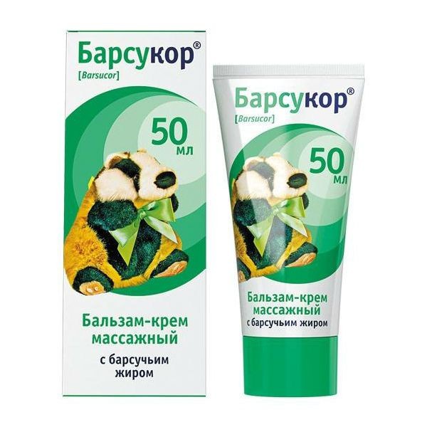 БАРСУКОР БАЛЬЗАМ МАССАЖНЫЙ РАЗОГРЕВАЮЩИЙ С БАРСУЧ ЖИРОМ КОСМЕТИЧЕСКИЙ БАЛЬЗАМ 50 МЛ №1