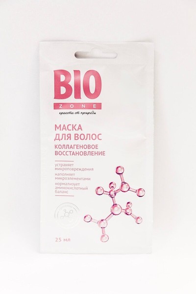 BIOZONE/БИОЗОН МАСКА Д/ВОЛОС КОЛЛАГЕНОВОЕ ВОССТАНОВЛЕНИЕ МАСКА ДЛЯ ВОЛОС  25 МЛ №1