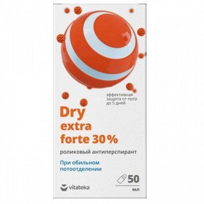 VITATEKA/ВИТАТЕКА АНТИПЕРСПИРАНТ DRY EXTRA FORTE РОЛИКОВЫЙ ДЕЗОДОРАНТ 30% 50 МЛ №1