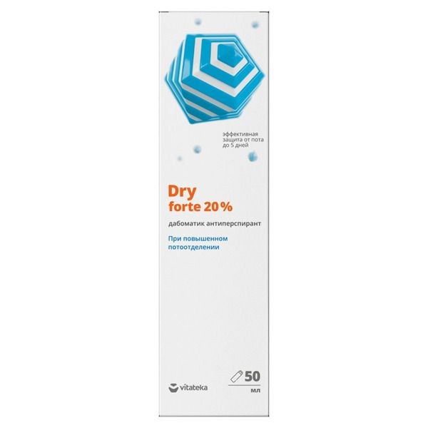 VITATEKA/ВИТАТЕКА АНТИПЕРСПИРАНТ DRY FORTE 20% (ВОДНЫЙ) ДАБОМАТИК ДЕЗОДОРАНТ  50 МЛ №1