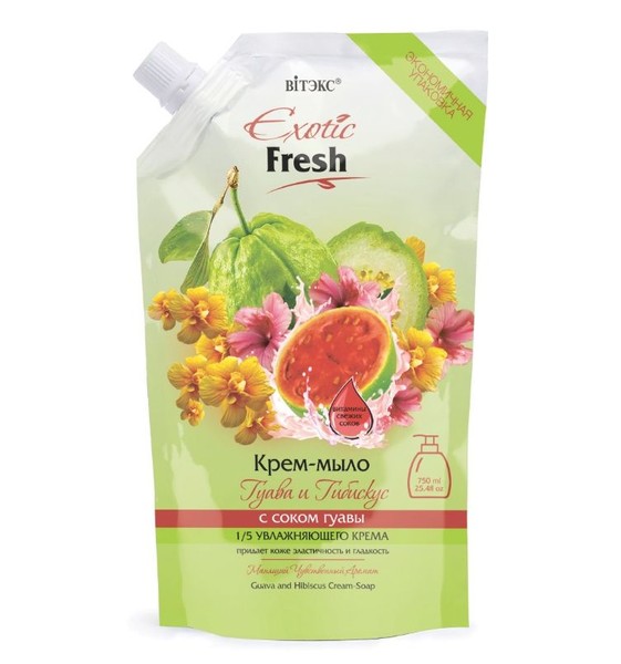 ВИТЭКС EXOTIC FRESH КРЕМ-МЫЛО ГУАВА И ГИБИСКУС КРЕМ-МЫЛО ЖИДКОЕ 750 МЛ №1