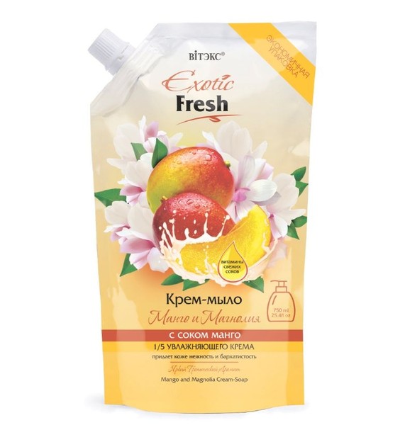 ВИТЭКС EXOTIC FRESH КРЕМ-МЫЛО МАНГО И МАГНОЛИЯ КРЕМ-МЫЛО ЖИДКОЕ 750 МЛ №1