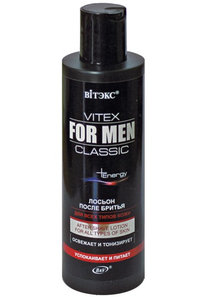 ВИТЭКС FOR MEN CLASSIC ЛОСЬОН П/БРИТЬЯ Д/ВСЕХ ТИПОВ КОЖИ СРЕДСТВО ПОСЛЕ БРИТЬЯ 200 МЛ №1