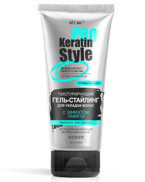 ВИТЭКС KERATIN PRO STYLE ГЕЛЬ-СТАЙЛИНГ С ЭФФЕКТОМ ПАМЯТИ Д/УКЛАДКИ ВОЛОС ЭКСТРАСИЛЬНАЯ КОСМЕТИЧЕСКИЙ ГЕЛЬ 150 МЛ №1
