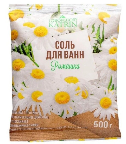 ЛАБОРАТОРИЯ КАТРИН СОЛЬ Д/ВАНН РОМАШКА СОЛЬ ДЛЯ ВАННЫ 500 Г №1