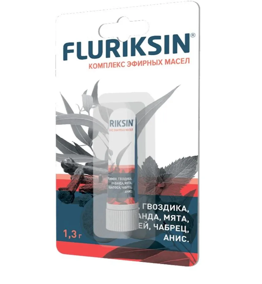 FLURIKSIN/ФЛЮРИКСИН КАРАНДАШ Д/ИНГАЛЯЦИЙ КОМПОЗИЦИЯ ЭФИРНЫХ МАСЕЛ КАРАНДАШИ ДЛЯ ИНГАЛЯЦИЙ  1,3 Г №1