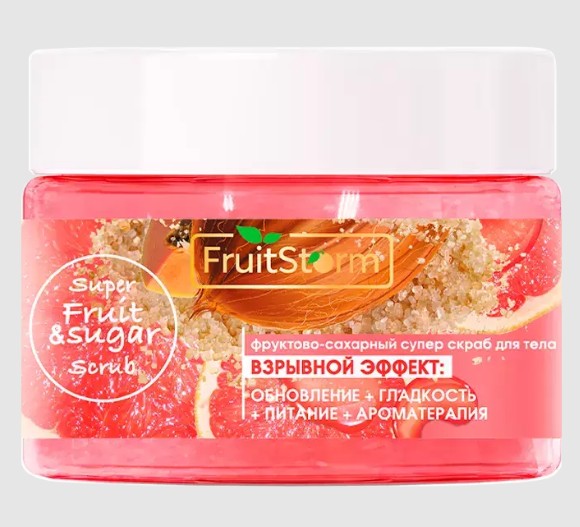 FRUITSTORM ВЗРЫВНОЙ ЭФФЕКТ ФРУКТОВО-САХАРНЫЙ СКРАБ ДЛЯ ТЕЛА  250 МЛ №1