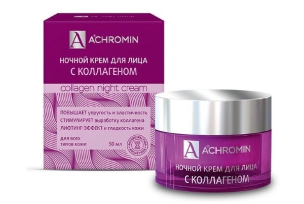 ACHROMIN ANTI-AGE НОЧНОЙ КРЕМ ДЛЯ ЛИЦА С КОЛЛАГЕНОМ КОСМЕТИЧЕСКИЙ КРЕМ 50 МЛ №1