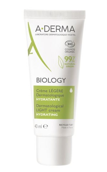 A-DERMA BIOLOGY КРЕМ ДЕРМАТОЛОГИЧЕСКИЙ LIGHT Д/НОРМАЛ/КОМБИНИР КОЖИ УВЛАЖНЯЮЩИЙ КОСМЕТИЧЕСКИЙ КРЕМ  40 МЛ №1