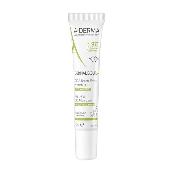 A-DERMA DERMALIBOUR+ БАЛЬЗАМ Д/ГУБ ЗАЖИВЛЯЮЩИЙ ВОССТАНАВЛИВАЮЩИЙ БАЛЬЗАМ ДЛЯ ГУБ  15 Г №1