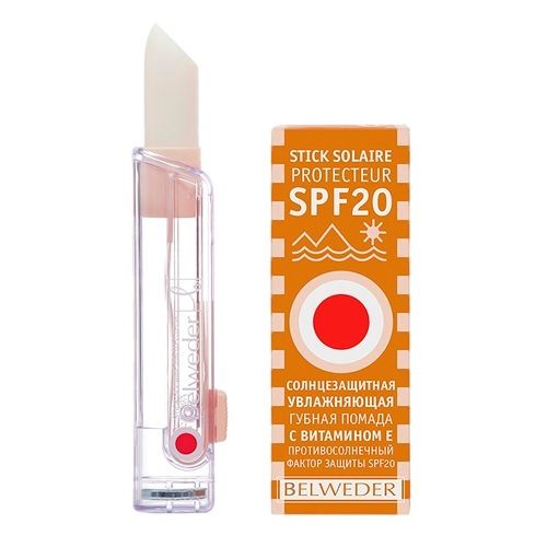 BELWEDER ПОМАДА Д/ГУБ СОЛНЦЕЗАЩИТНАЯ SPF20 С ВИТАМИНОМ E ПОМАДА ГИГИЕНИЧЕСКАЯ 4 Г №1